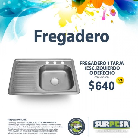 FREGADERO 1 TARJA 1ESC.D CM-7302 73X50